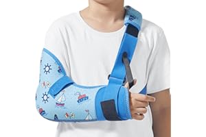 Willcom Kids Arm Shoulder Sling with Waist Strap, Immobilizer Brace Support for Broken Arm, Collarbone, Elbow, Wrist (Comfort Version, Right, XS,22.5-26 inch)