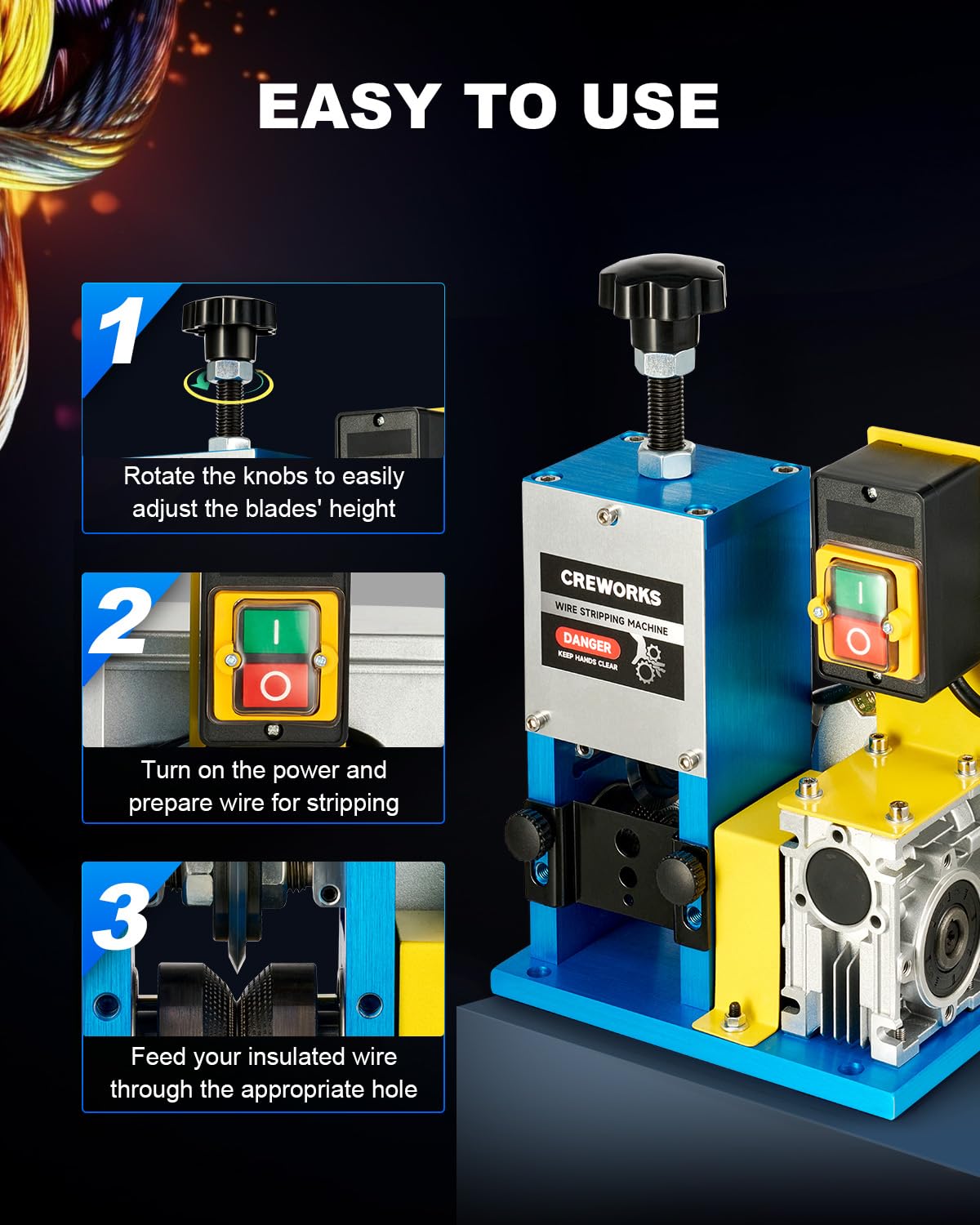 Mua CREWORKS Upgraded Automatic Wire Stripper, Electric Cable Stripping ...