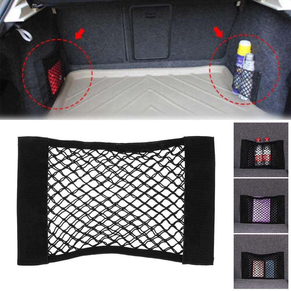 25CM Car Auto Back Rear Trunk Seat Elastic Net Mesh Organizer Storage