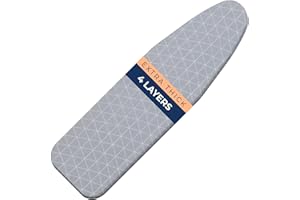 HAPPHOM 12 X 30 Tabletop Ironing Board Cover and Pad, Fits Small,Table Top and Mini Boards, Extra Thick Heavy Duty Padded with Extra White Superior Felt, Scorch and Stain Resistant with Elasticized Edges