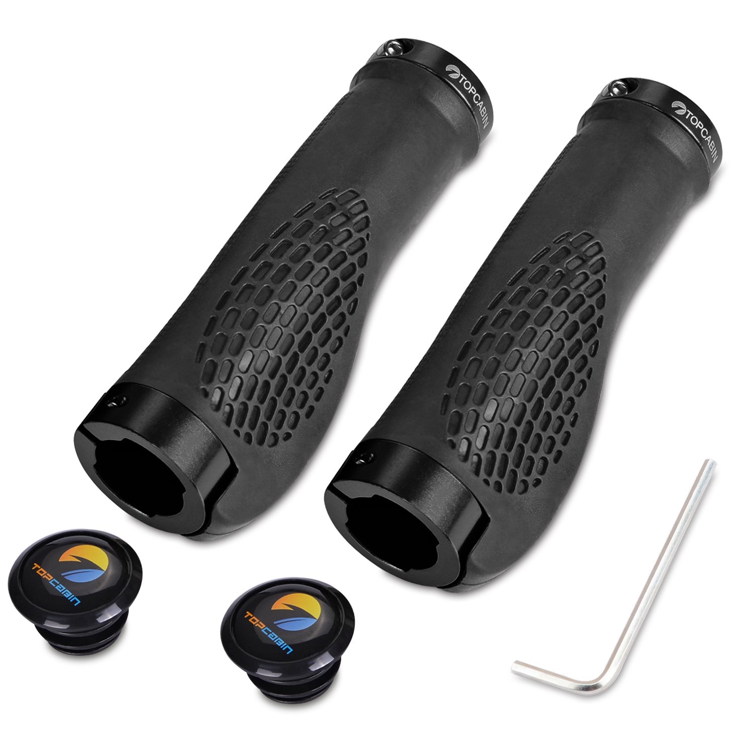 TOPCABIN Ergonomic Design Bicycle Handlebar Grips Widen Holding Surface