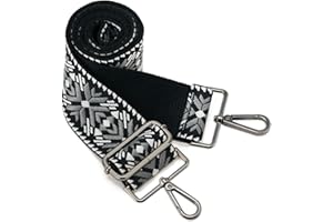 ZOOEASS Nickel Buckles Wide Shoulder Strap Adjustable Replacement Belt Gun Buckles Guitar Style Crossbody Bag Strap