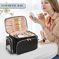 Bagmoly Large Makeup Bag, Portable Travel Makeup