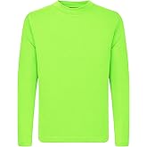 4T to Youth Neon Shirt Kids Rash Guard UPF 50+ Dry Fit Athletic Long Sleeve T Shirts for Boys Girls Sports Undershirt