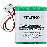 Tenergy 7.2V 2000mAh Replacement Battery for iRobot&reg; Braava&reg; 380 380t 390 390t &amp; Mint&reg; 5200 5200B 5200C