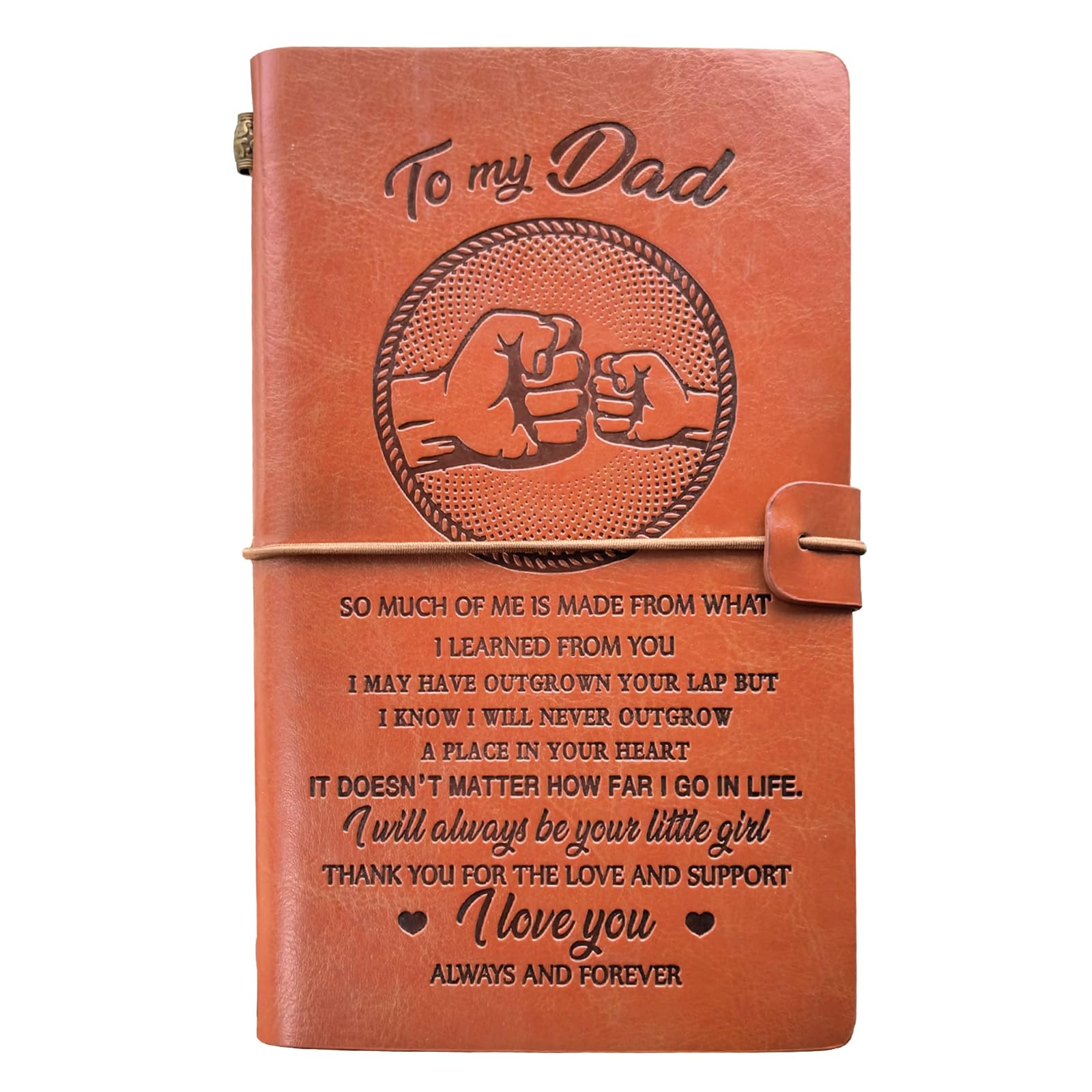 OMNIQI Dad Gifts from Daughter, Fathers Gifts for Dad from Daughter, Dad Christmas Gifts Birthday Gifts for Daddy, Dad Leather Journal