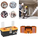 PEREL OM13M 13-Inch Toolbox Metal Latches Removable Tray Organizers view 3