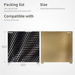 K2 Plus Build Plate, Double Sided PEH+PEI Printing