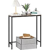 Narrow Entryway Table 29.5" Industrial TV Console Table Small Entrance Hallway Table for Bedroom, Living Room, Foyer, with Me