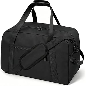 Nouatbog 14 inch Small Gym Bag for Women & Men, Mini Duffel Bag for Travel Sports, Sports Bag, Lightweight Carry On Bag -Blac