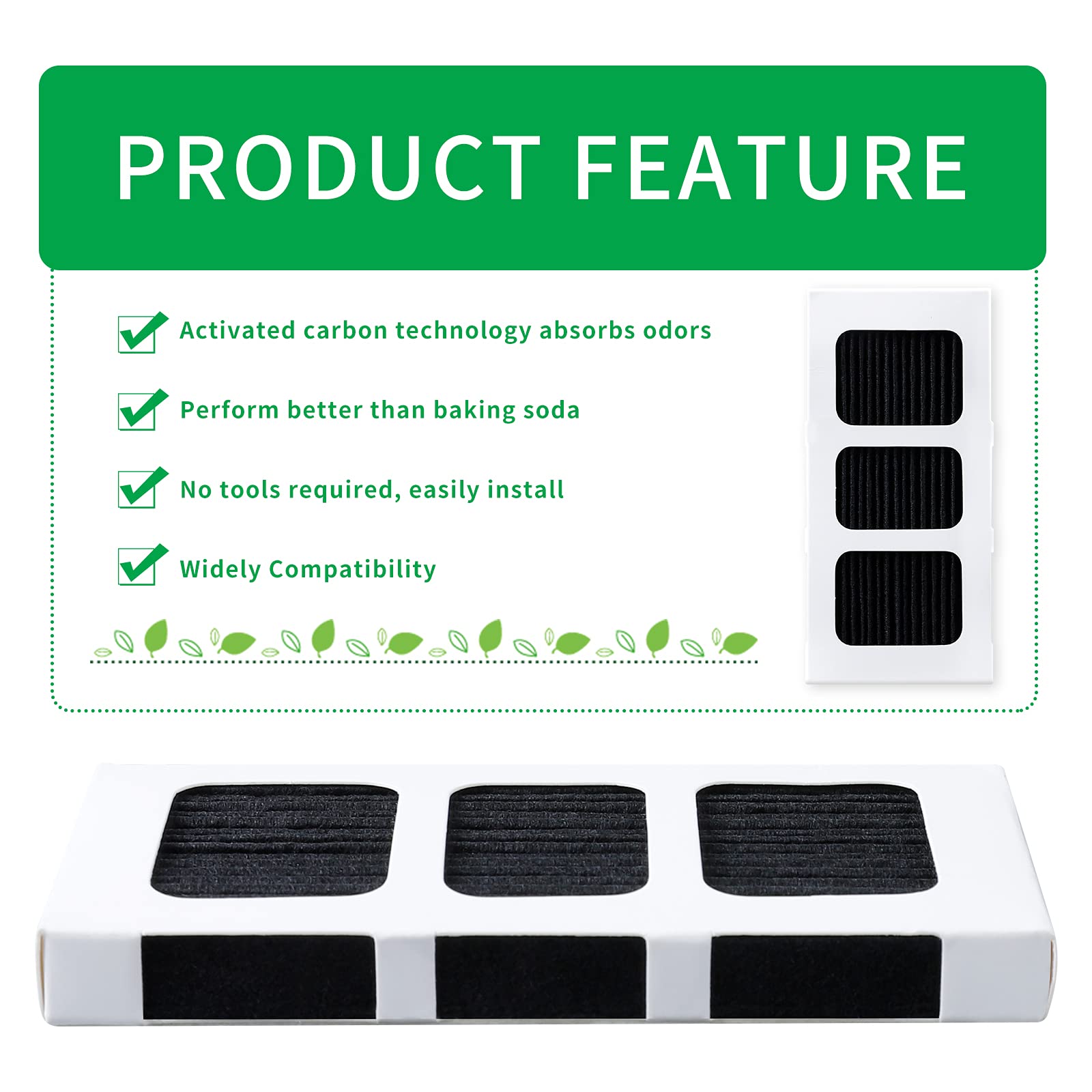 KEEPOW Paultra2 Refrigerator Air Filter Compatible with Frigidaire Pureair Ultra 2, Pure Air Ultra 2, Pureair Ultra ii, Electrolux 242047805, 5303918847, EAP12364179 (4 Pack)