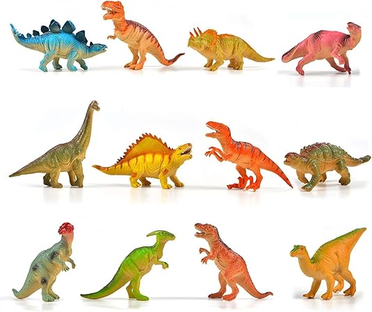 Amazon Haruhana 鳴き声を発するギミック付き大きめサイズ 恐竜 おもちゃ 恐龍 ダイナソー フィギュア 人形 模型 玩具 12個セット A フィギュア ドール 通販