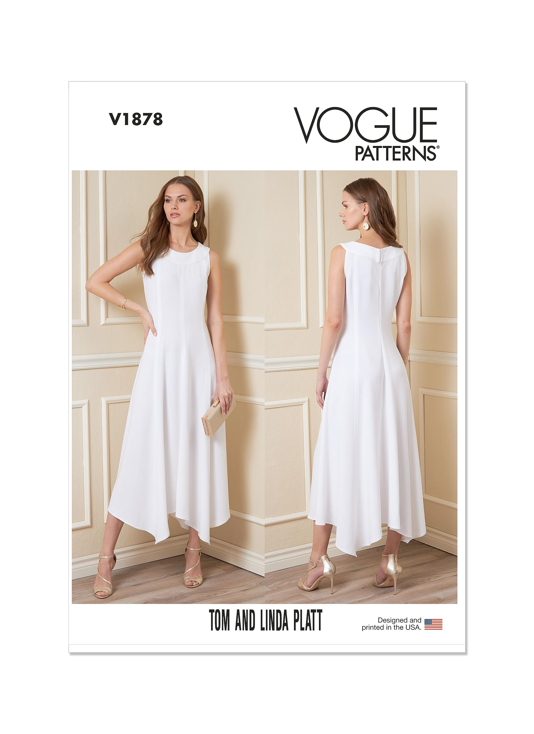 VOGUE PATTERNS Patterns V1878A5 Misses Dress A5 (6-8-10-12-14)