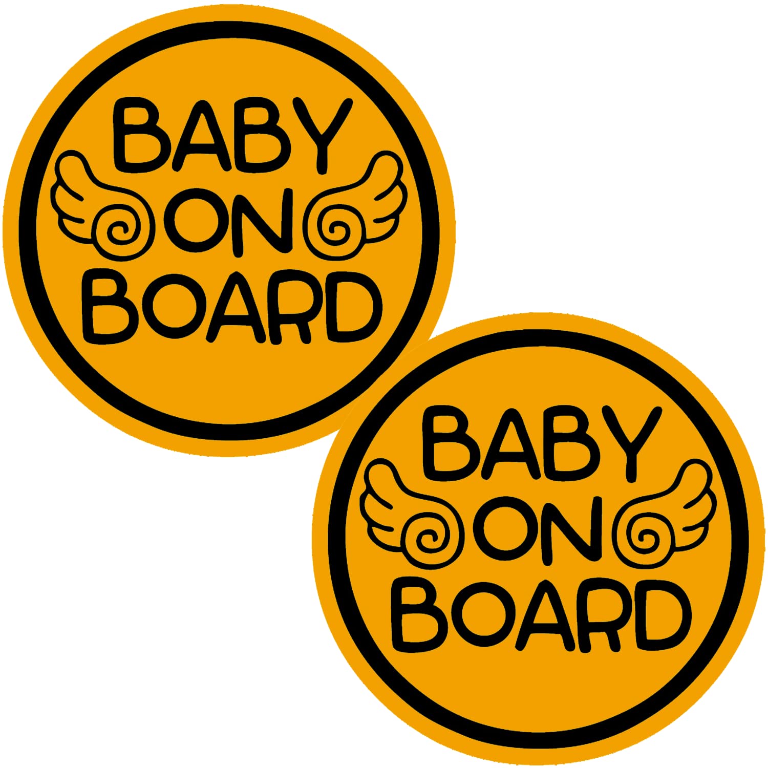 TOTOMO Baby on Board Magnet - (Set of 2) Safety Caution Decal Sign Magnets for Cars Bumpers - Baby Angel ALI-030