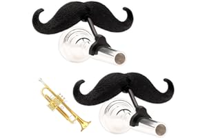 Brasstache Trumpet-stache XL - Clip-on Mustache for Trumpet or Mellophone Players (2-Pack, XL)