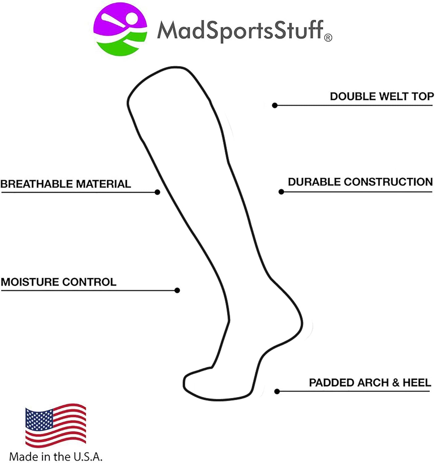 MadSportsStuff Neon Mermaid Athletic Over The Calf Socks : Clothing
