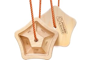 POWER GUIDANCE Hangboard Climbing Finger Board Climbing Board to Strengthen The Climbing Grip Made of Wood for Indoors and Outdoors