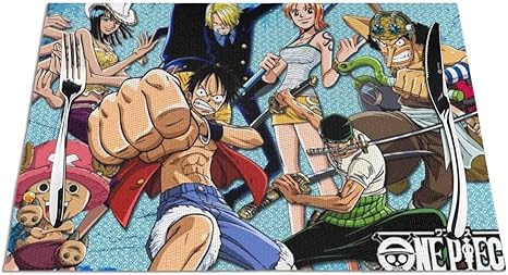 Amazon ランチョンマット One Piece ワンピース 1 1 ４ 6枚セット プレースマット 食品級プレイスマット Pvc撥水 防汚 断熱 食事マット 飾り 食卓 華やか 保護マット 清潔簡単 滑り止め 丸洗い すべり止め 45 30cm ランチョンマット オンライン通販