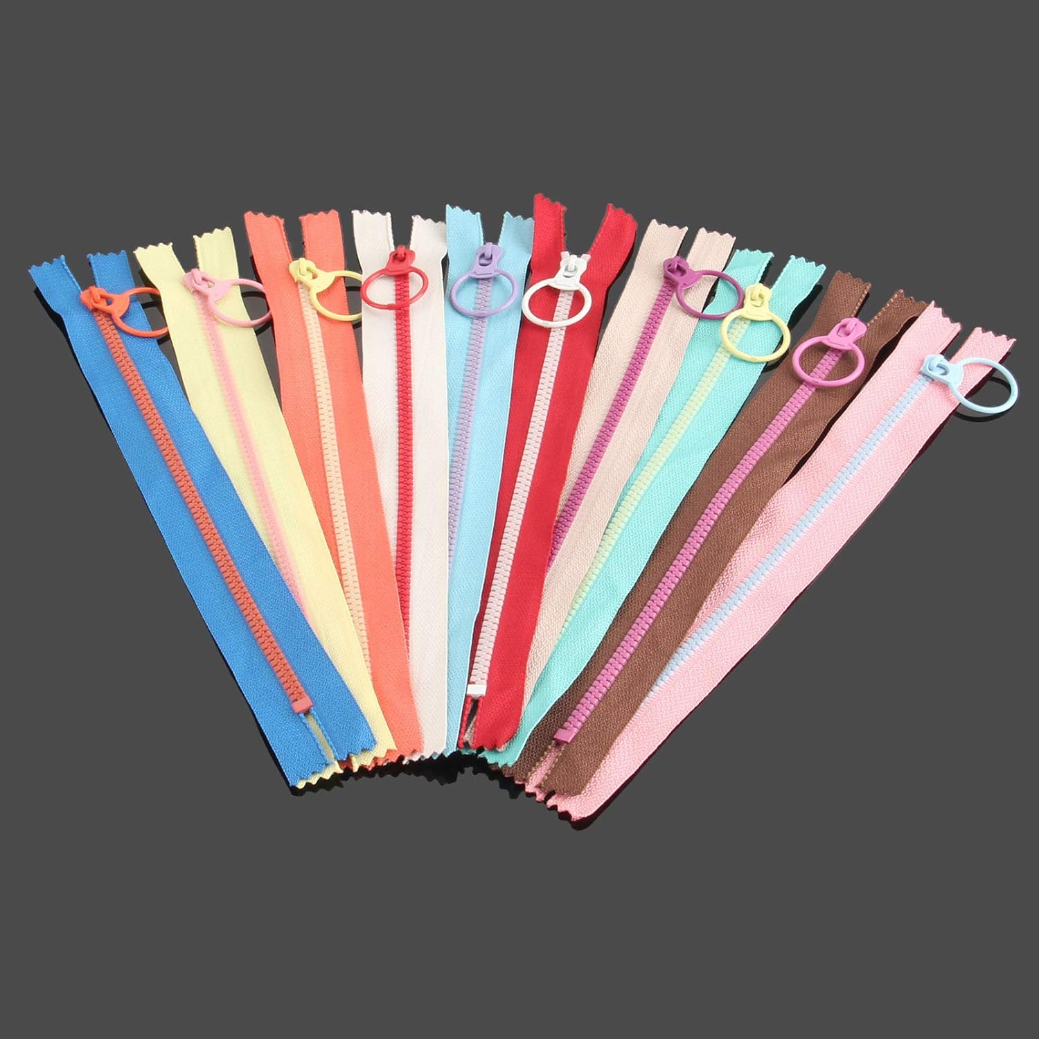 Teaaha 24 Cerniere Per Cucito In Nylon, 30 Cm, Multicolore, Per Borse, Vestiti E Accessori Fai Da Te – Assortimento 24 Colori - 3