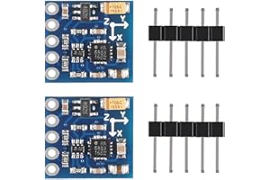 AITIAO 2Pcs GY-271 QMC5883L Triple Axis Compass Magnetometer Sensor Module 3-5V IIC Electronic Compass Module Magnetic Sensor Module