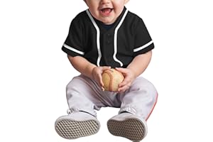 Ma Croix Mx Kids Button Down Baseball Jersey Little League Tee Softball Shirt