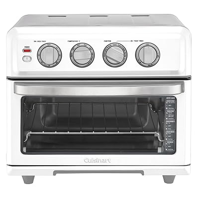 Cuisinart Air Fryer Toaster Oven with Grill, 1800W 8-1 Air Fryer Oven with Bake, Convection Bake, Grill, Broil and Warm Options, Large Capacity, 60-Minute Timer, TOA-70W, White
