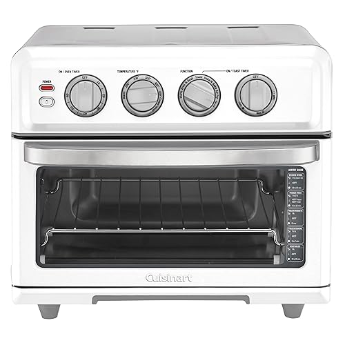 Cuisinart Air Fryer Toaster Oven with Grill, 1800W 8-1 Air Fryer Oven with Bake, Convection Bake, Grill, Broil and Warm Options, Large Capacity, 60-Minute Timer, TOA-70W, White