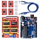 Longruner GRBL CNC Shield Expansion Board V3.0 +UNO R3 Board + A4988 Stepper Motor Driver With Heatsink for Arduino Kits (Arduino Kits)