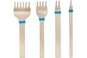 WEAVER LEATHERCRAFT Weaver Leather Supply Diamond Leather Stitching Chisel Set, Precise 5mm Hole Punch, Color-Coded Hole Punch Set for Hand Sewing and Saddle Stitching