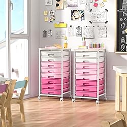 Rolling Cart with Drawers,Storage Cart with 8