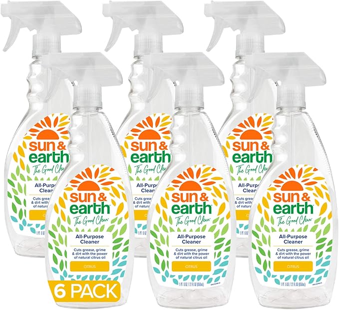 Sun and Earth All Purpose Cleaner Fresh Citrus Scent, 22Ounce(Pack of
