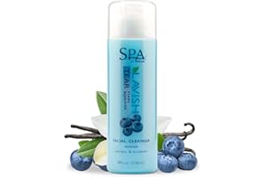 TropiClean SPA Tear Stain Remover for Dogs | Blueberry Facial Shampoo | Odor Eliminator | Tearless | Whitening and Brightening | Made in USA | 8oz.