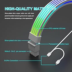 Sirlyr 8 Pin RGB GPU Cable,RGB PSU Cables Extension