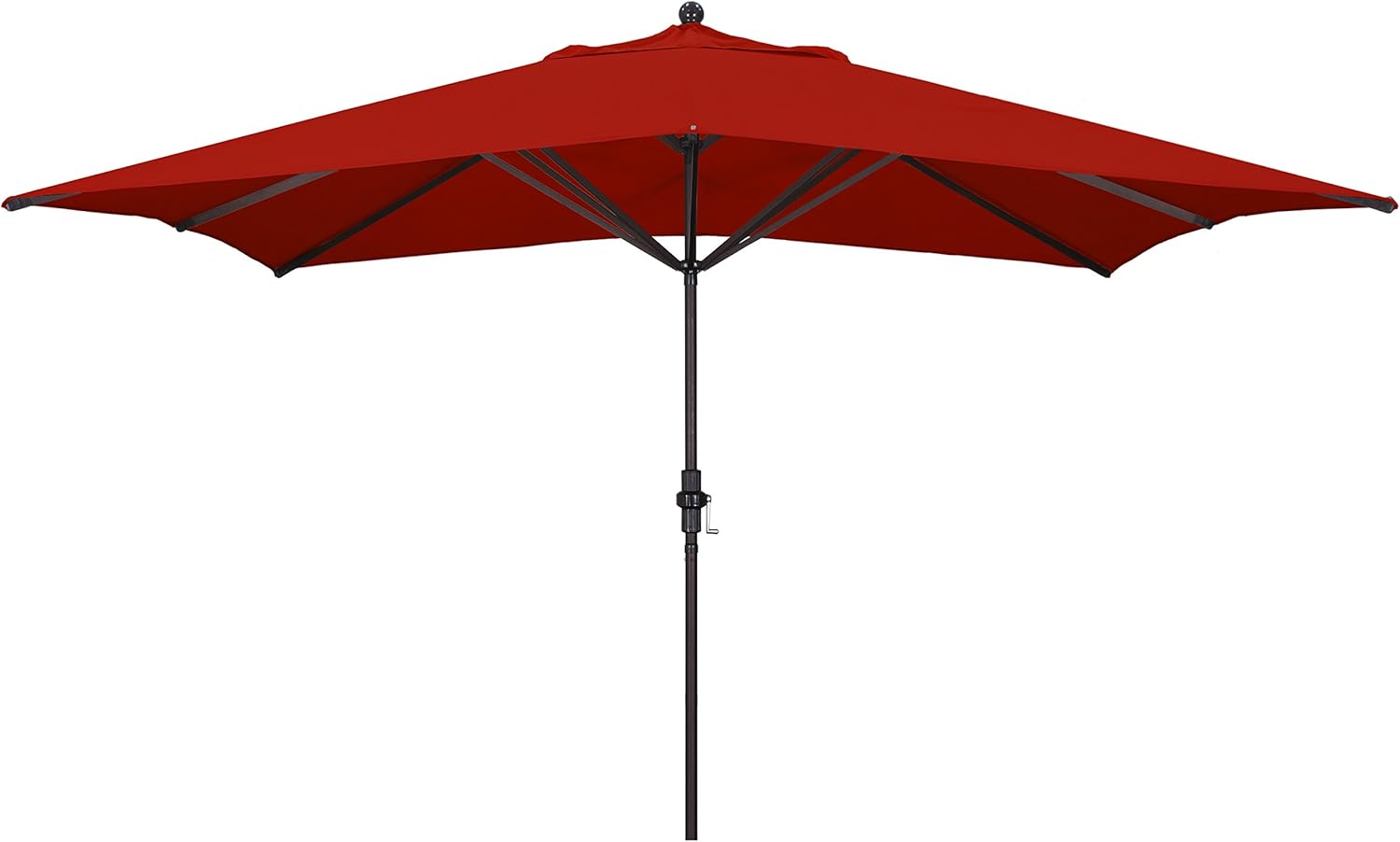 Amazon Com California Umbrella 11 X 8 Rectangle Aluminum Market Umbrella Crank Lift Bronze Pole Sunbrella Jockey Red Patio Umbrellas Garden Outdoor