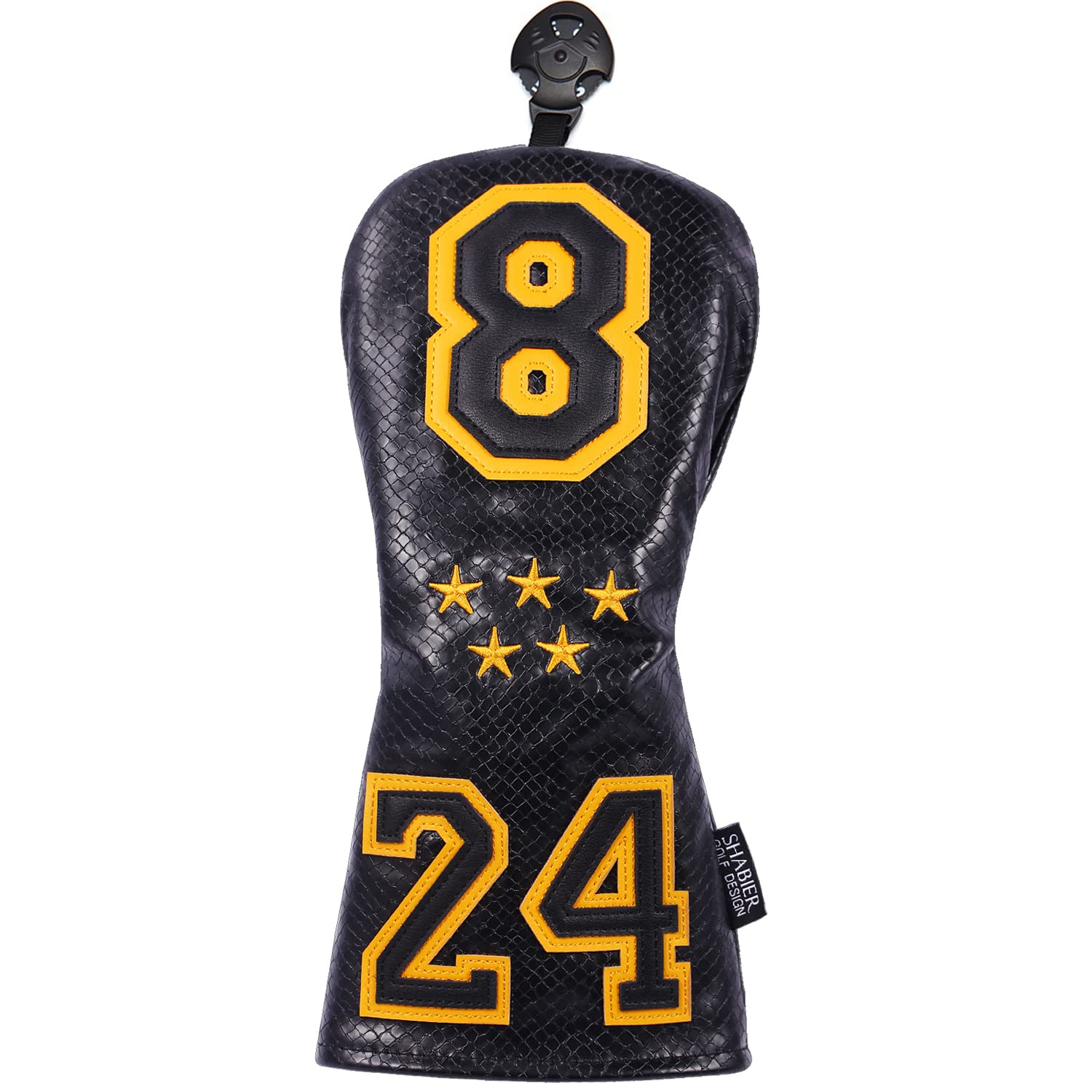 SHABIER Golf Sports Style Golf Wood Club Headcover Fairway Cover for #5 Head Club (Black 24 Fairway Cover)