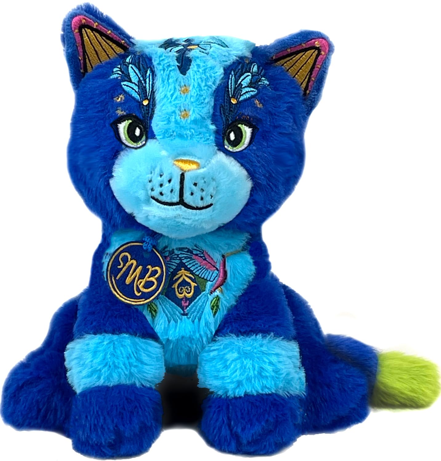 Monty Bojangles Official Midnight Prince Cat Plush Toy (23cm), Adorable Cuddly Toy, With Bespoke Drawstring Bag & Beautiful Gift Card, Soft Toy Teddy – Blue