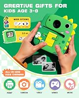 Lenudar Kids Camera Instant Print 1080P 12MP Green Toy Camera Gift 3-9 view 2