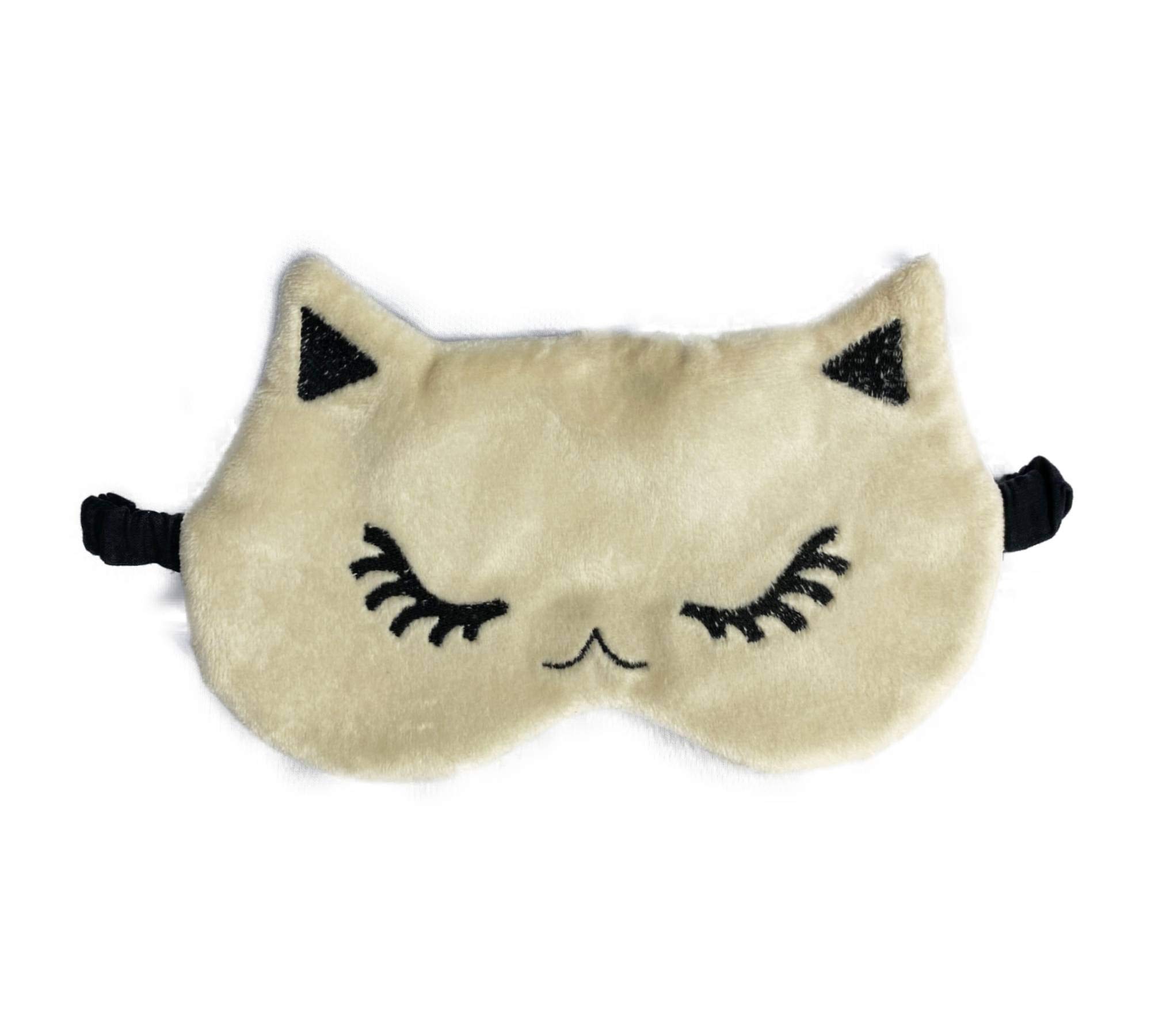 Fluffy Sleeping Mask Cute Cat Sleeping Mask Animal Eye Mask for Sleeping Velvet Gift Plush Sleep Mask Fun Kids Adult Fluffy