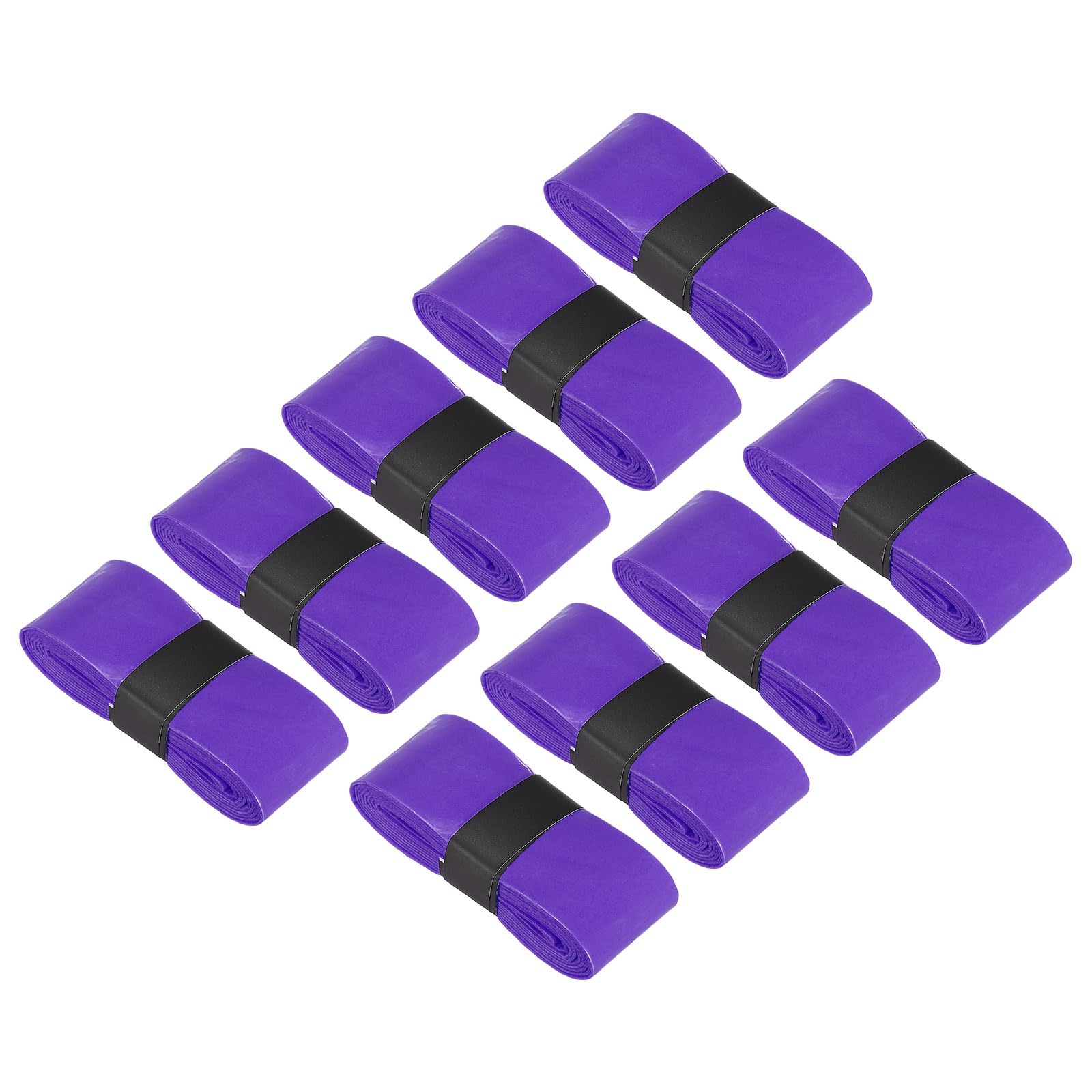 PATIKIL 43.3" Tennis Racket Grip Tape, 9 Pack PU Overgrip Stretchy Non-Slip Absorb Sweat for Badminton Fishing Rod, Purple