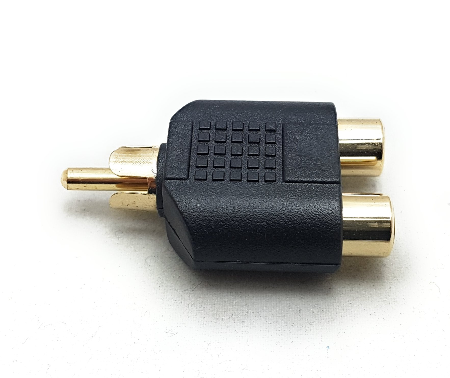Maincore RCA Plug Phono Splitter Joiner Adapter 2 x RCA Sockets GOLD Plated.
