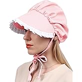 C-ZOFEK Women's Colonial Cap Medieval Bonnet Hat for Christmas Cosplay Headwear
