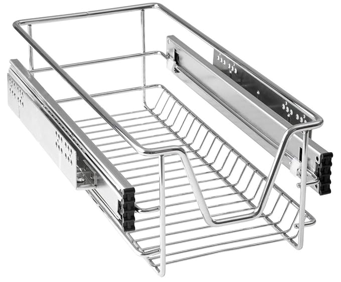 KB 30cm, Teleskopschublade, Küchenschublade, Small-Korb, Tiefe 440mm, mit Teleskopschienen