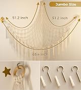 mirolam Stuffed Animal Storage Hammock 41x41x55 Large Plush Organizer view 3