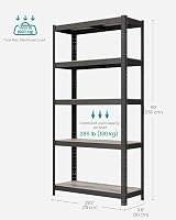 SONGMICS Shelving Unit 60 x 120 x 200 cm Rustic Brown Black 750 kg view 4
