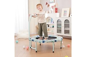 AOTOB 36 38 48 84 INCH Trampoline for Kids Toddler with Safety Pad, Mini Trampoline with Heavy Duty Frame Indoor, Small Trampoline Max Load 220lbs, Prefect Gifts for Boys and Girls