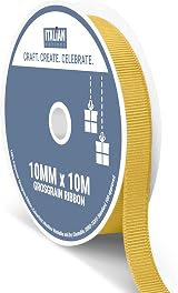 Italian Options Grosgrain Ribbon 10mm Gold Roll 10m Craft Gift Wedding