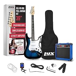 LyxPro 39 inch Electric Guitar Kit Bundle with 20w