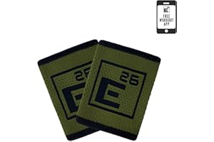 ELEMENT 26 Wicking Wrist Sweat Bands (4 Pack) - for Men, Women, Cross Training, Weightlifting, Functional Fitness, WODs, Sports