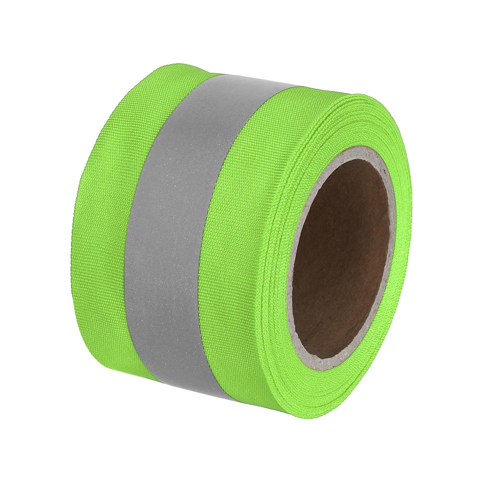 PATIKIL Reflective Tape Strip, 2" x 10Ft High Visibility Reflective Tape Sew-on DIY Warning Safety Fabric Webbing for Clothing Raincoats, Fluorescent Green