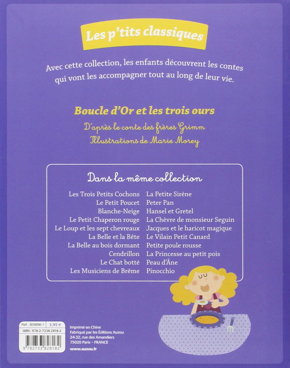 Boucle D Or Et Les Trois Ours Nouvelle Edition Les P Tits Classiques Grimm Morey Amazon Com Books